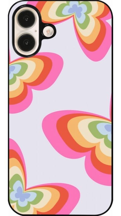 Coque iPhone 16 Plus - Easter 2024 rainbow butterflies