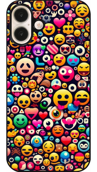 Coque iPhone 16 Plus - Emoji Mix Color