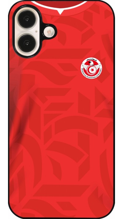 Coque iPhone 16 Plus - Maillot de football Tunisie 2022 personnalisable