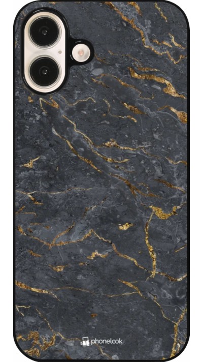 iPhone 16 Plus Case Hülle - Grey Gold Marble