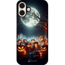 iPhone 16 Plus Case Hülle - Halloween 2024 Viele Kuerbisse