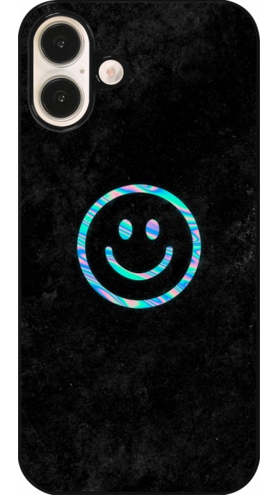 iPhone 16 Plus Case Hülle - Happy smiley irisirt