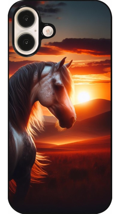 Coque iPhone 16 Plus - Majestic Sunset Horse