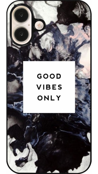 Coque iPhone 16 Plus - Marble Good Vibes Only