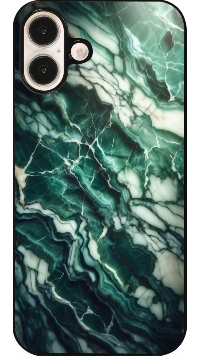 Coque iPhone 16 Plus - Marbre vert majestueux