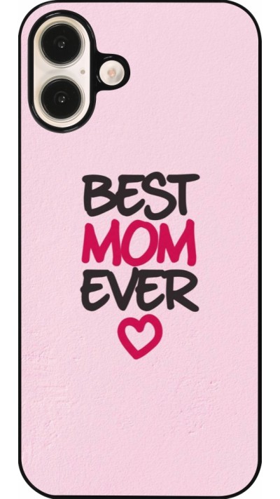 Coque iPhone 16 Plus - Mom 2023 best Mom ever pink