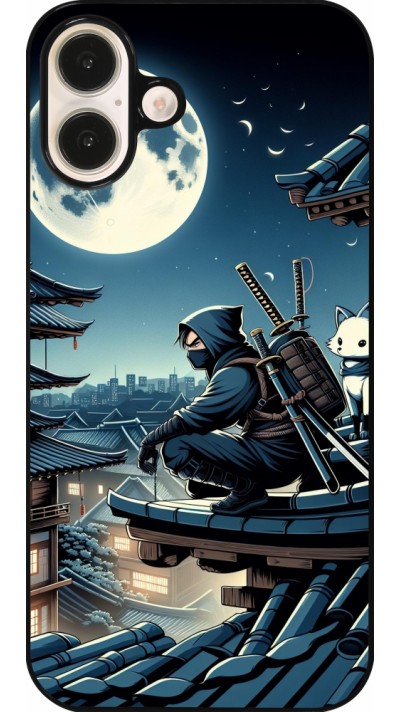 Coque iPhone 16 Plus - Ninja sous la lune