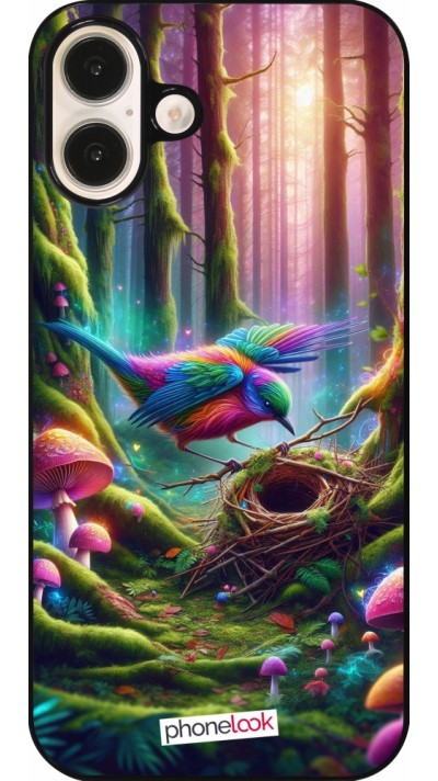 Coque iPhone 16 Plus - Oiseau Nid Forêt