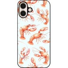 Coque iPhone 16 Plus - Pattern de homards pastels