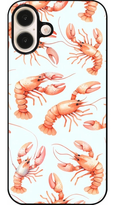 Coque iPhone 16 Plus - Pattern de homards pastels