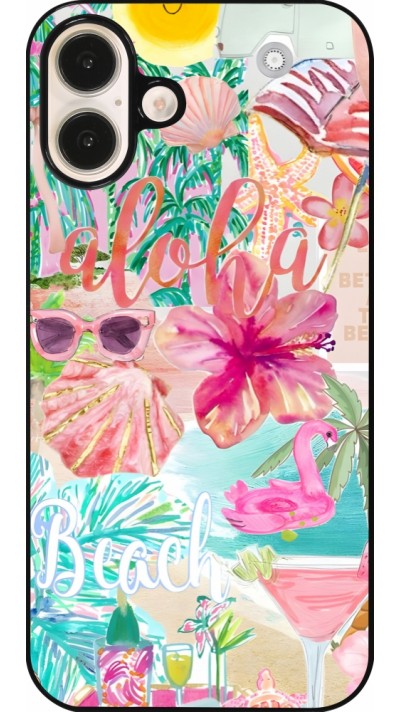 Coque iPhone 16 Plus - Preppy Collage Aloha