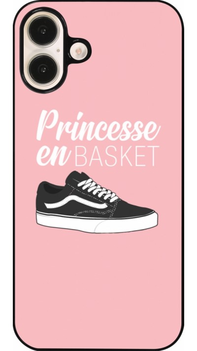 Coque iPhone 16 Plus - princesse en basket