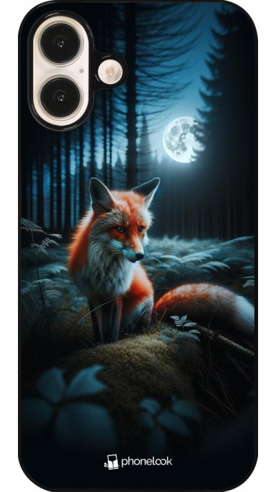 Coque iPhone 16 Plus - Renard lune forêt