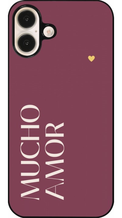 Coque iPhone 16 Plus - Valentine 2024 mucho amor rosado