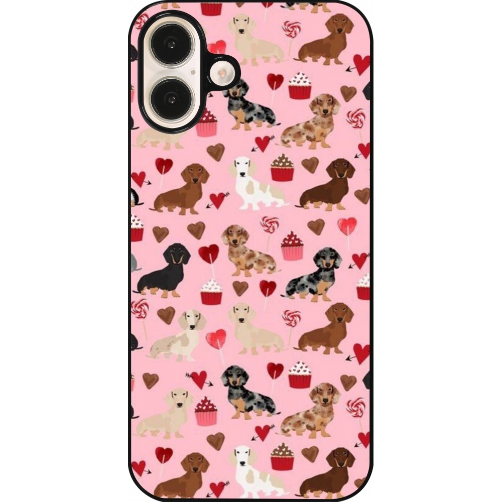 iPhone 16 Plus Case Hülle - Valentine 2024 puppy love