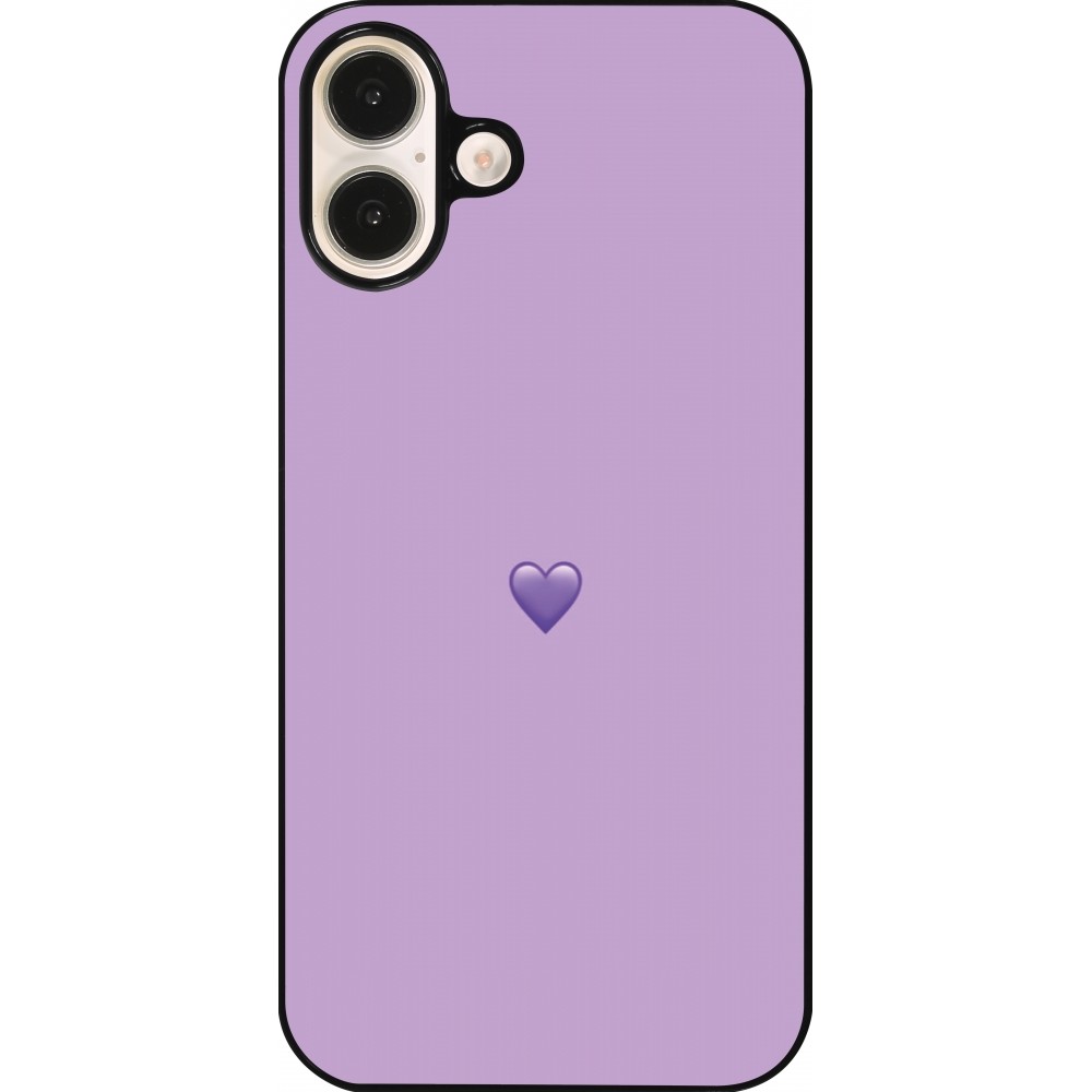 iPhone 16 Plus Case Hülle - Valentine 2023 purpule single heart