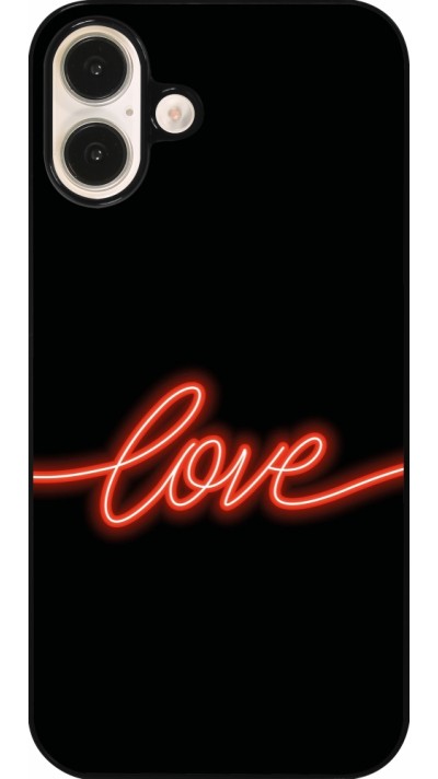 Coque iPhone 16 Plus - Valentine 2023 neon love