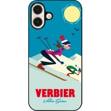 iPhone 16 Plus Case Hülle - Verbier Ski Downhill