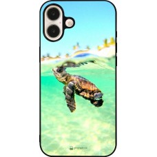 iPhone 16 Plus Case Hülle - Silikon schwarz Turtle Underwater