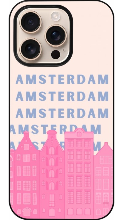 Coque iPhone 16 Pro - Amsterdam Pink Print