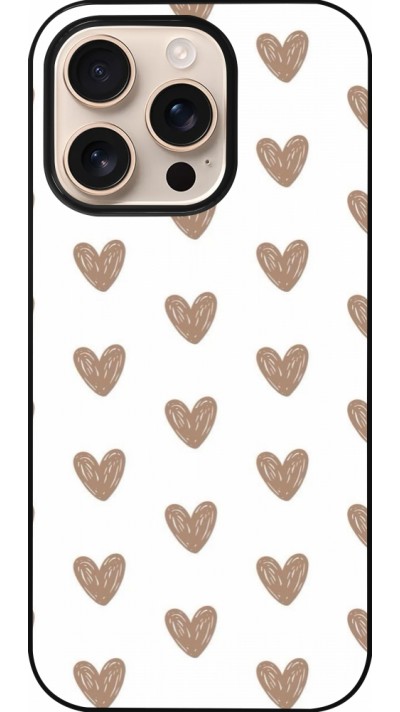 Coque iPhone 16 Pro - Autumn 2024 brown hearts