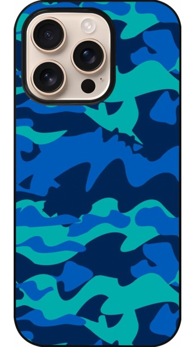 Coque iPhone 16 Pro - Camo Blue