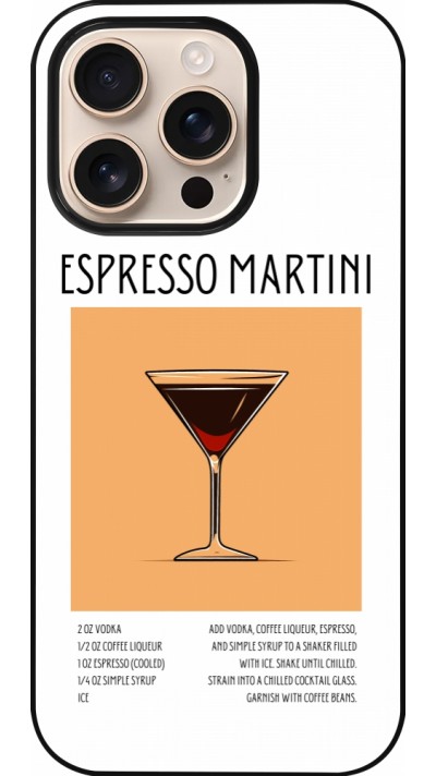 Coque iPhone 16 Pro - Cocktail recette Espresso Martini