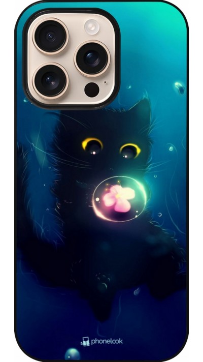 Coque iPhone 16 Pro - Cute Cat Bubble