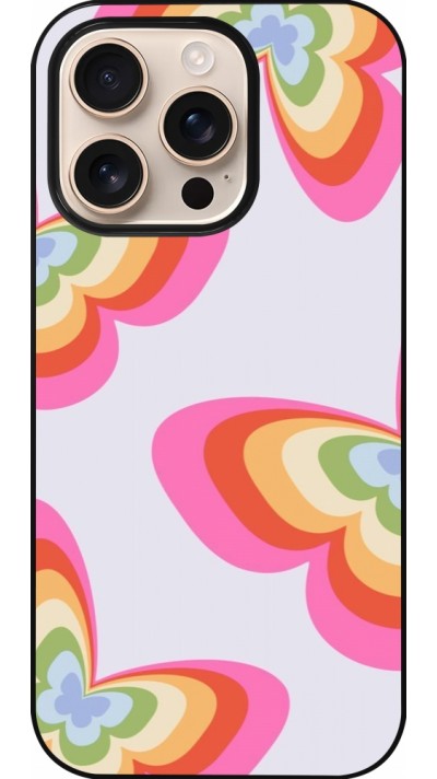 Coque iPhone 16 Pro - Easter 2024 rainbow butterflies