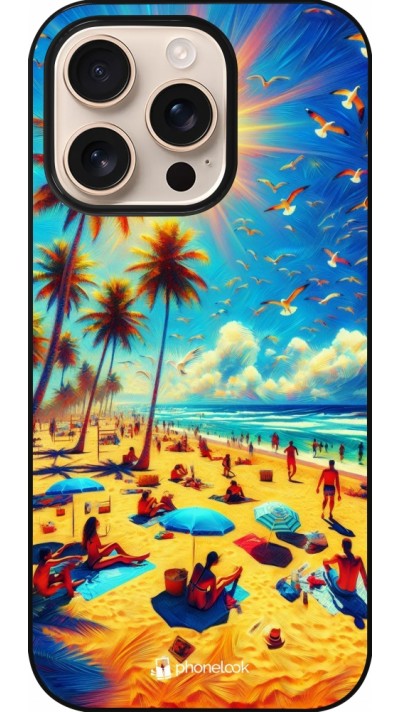 Coque iPhone 16 Pro - Été Paradis Paint