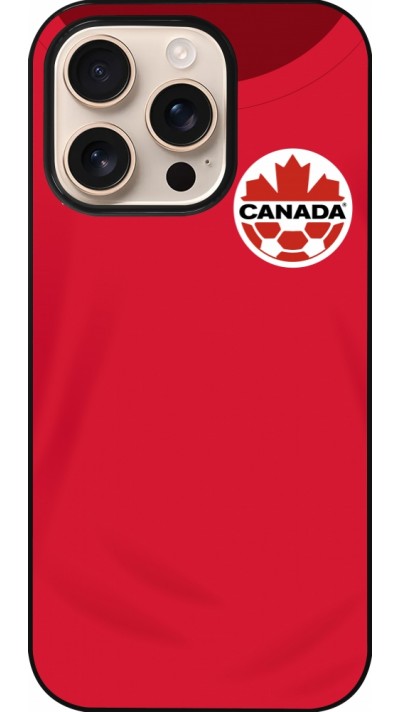 Coque iPhone 16 Pro - Maillot de football Canada 2022 personnalisable