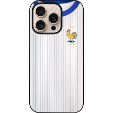 Coque iPhone 16 Pro - Maillot de football France Extérieur personnalisable