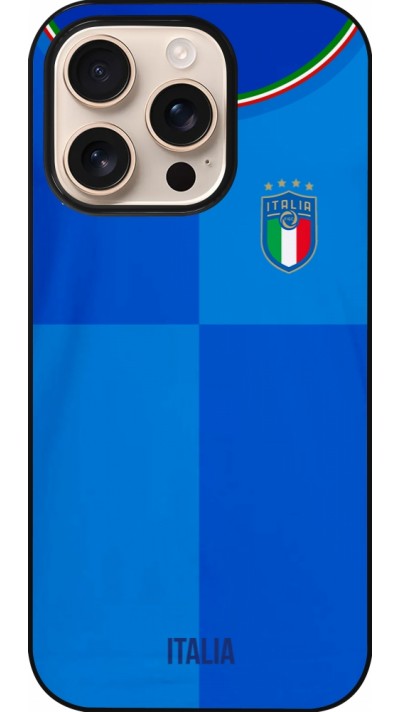 Coque iPhone 16 Pro - Maillot de football Italie 2022 personnalisable