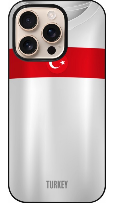 Coque iPhone 16 Pro - Maillot de football Turquie personnalisable