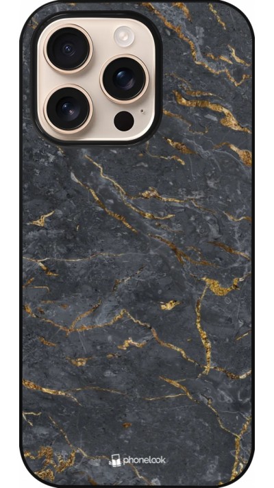 Coque iPhone 16 Pro - Grey Gold Marble