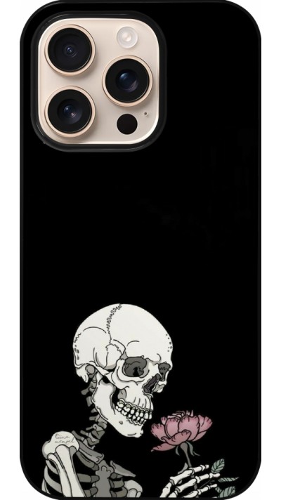 Coque iPhone 16 Pro - Halloween 2023 rose and skeleton