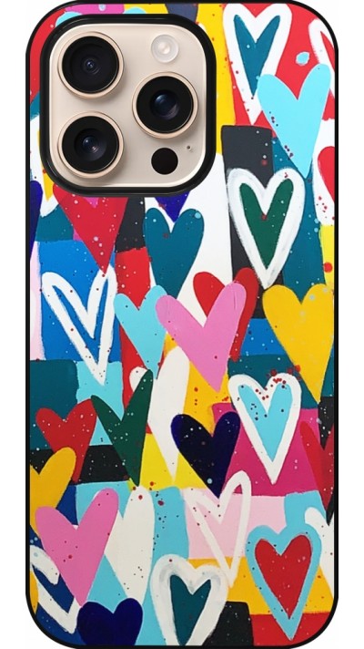 Coque iPhone 16 Pro - Joyful Hearts