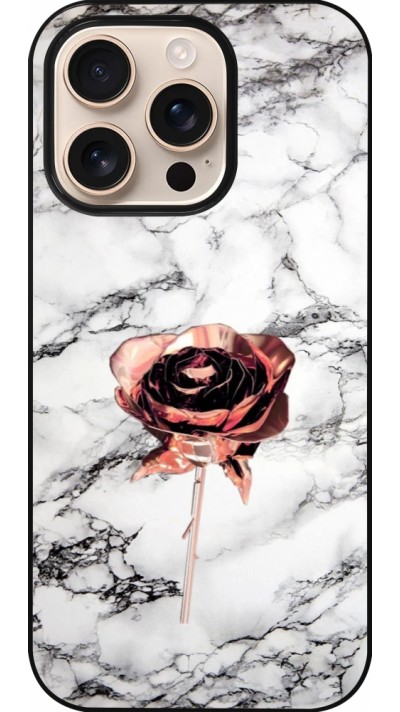 Coque iPhone 16 Pro - Marble Rose Gold