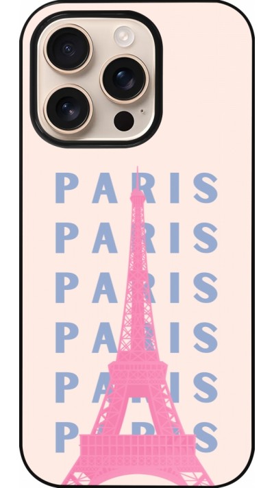 Coque iPhone 16 Pro - Paris Pink Print