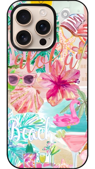 Coque iPhone 16 Pro - Preppy Collage Aloha