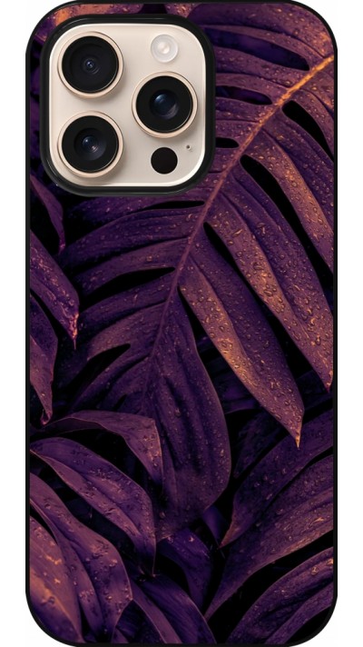 Coque iPhone 16 Pro - Purple Light Leaves