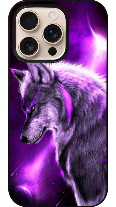 Coque iPhone 16 Pro - Purple Sky Wolf