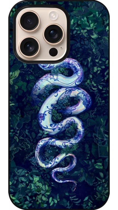 Coque iPhone 16 Pro - Serpent Blue Anaconda