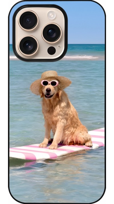 Coque iPhone 16 Pro - Summer Dog on Paddle