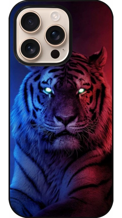 Coque iPhone 16 Pro - Tiger Blue Red