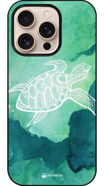 Coque iPhone 16 Pro - Turtle Aztec Watercolor