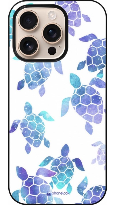 Coque iPhone 16 Pro - Turtles pattern watercolor