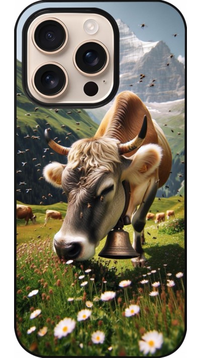 Coque iPhone 16 Pro - Vache montagne Valais