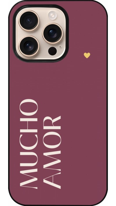 Coque iPhone 16 Pro - Valentine 2024 mucho amor rosado