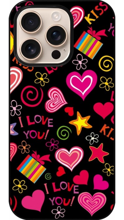 Coque iPhone 16 Pro - Valentine 2023 love symbols